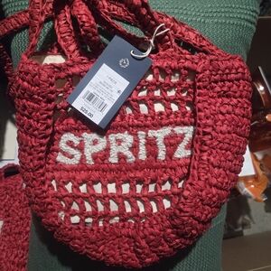 Spritz Red Woven Women's Bag